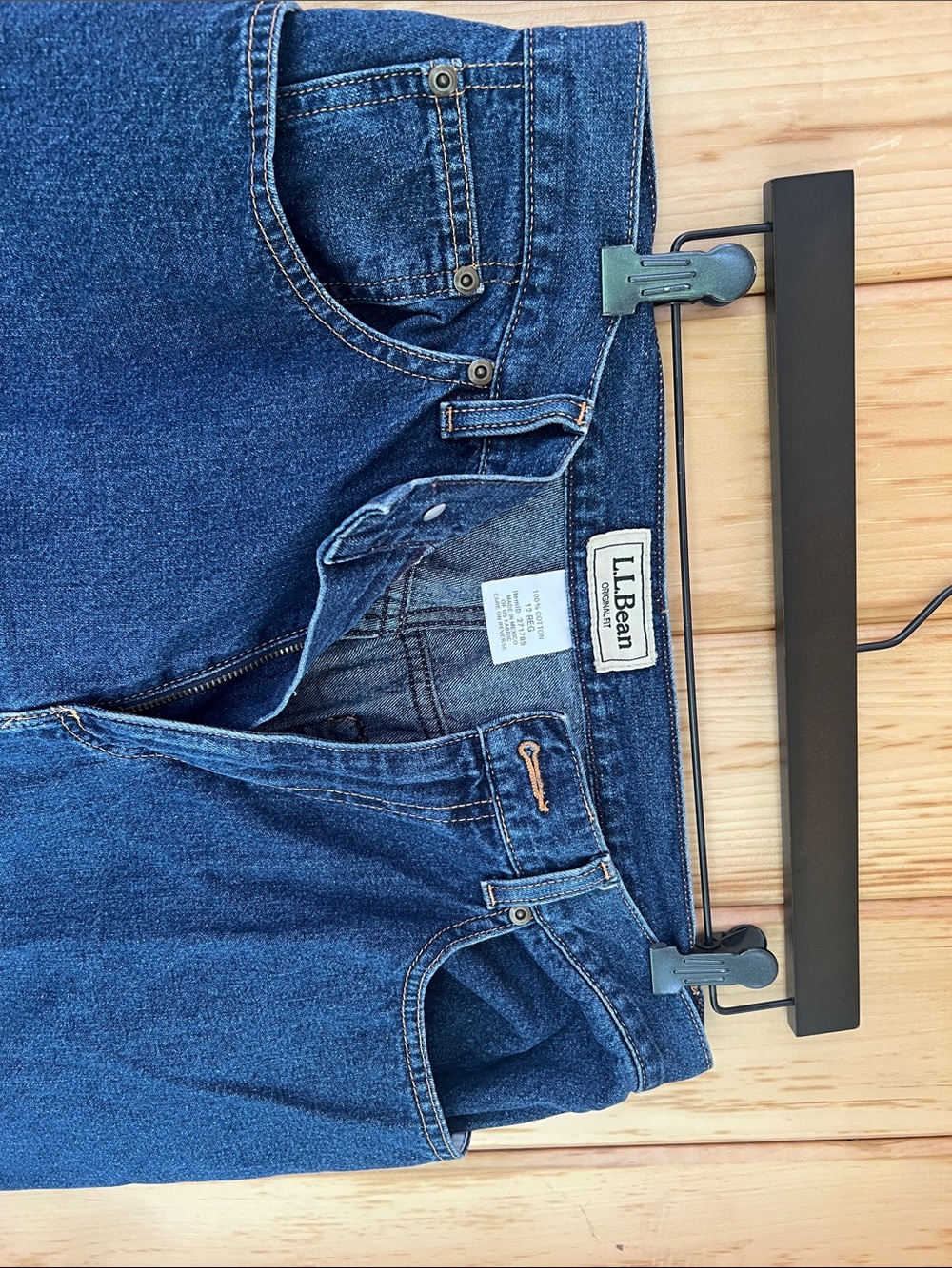 L.L.Bean Dark Blue Straight-Leg Denim Jeans